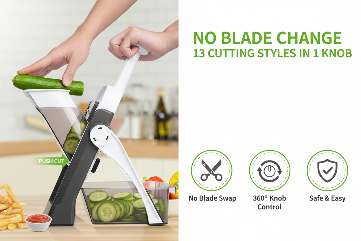 13-in-1 Vegetable Slicer Feature Slide