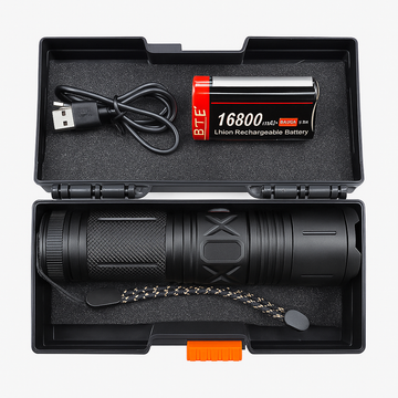 Tactical LED Flashlight – 16800mAh Rechargeable, 800M Beam, IPX6 Waterproof