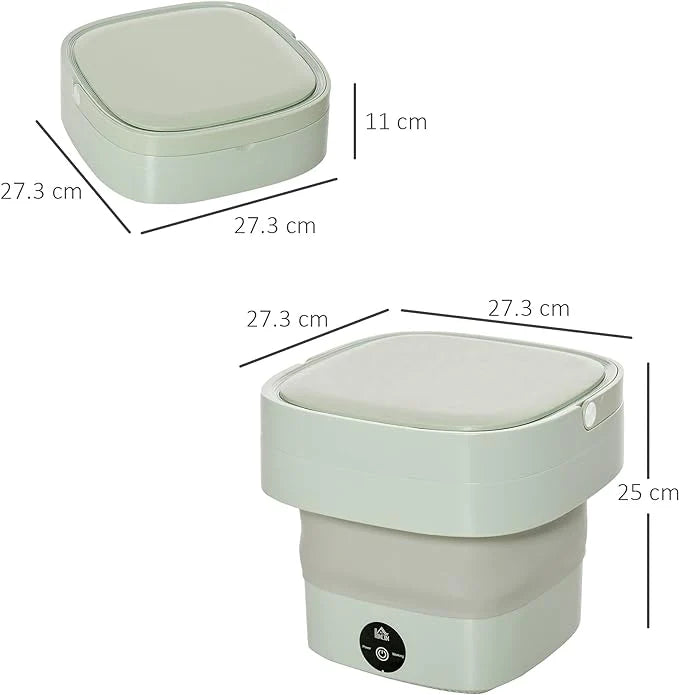 Foldable Mini Washing Machine – Portable Compact Washer for Travel, Dorms & Small Spaces
