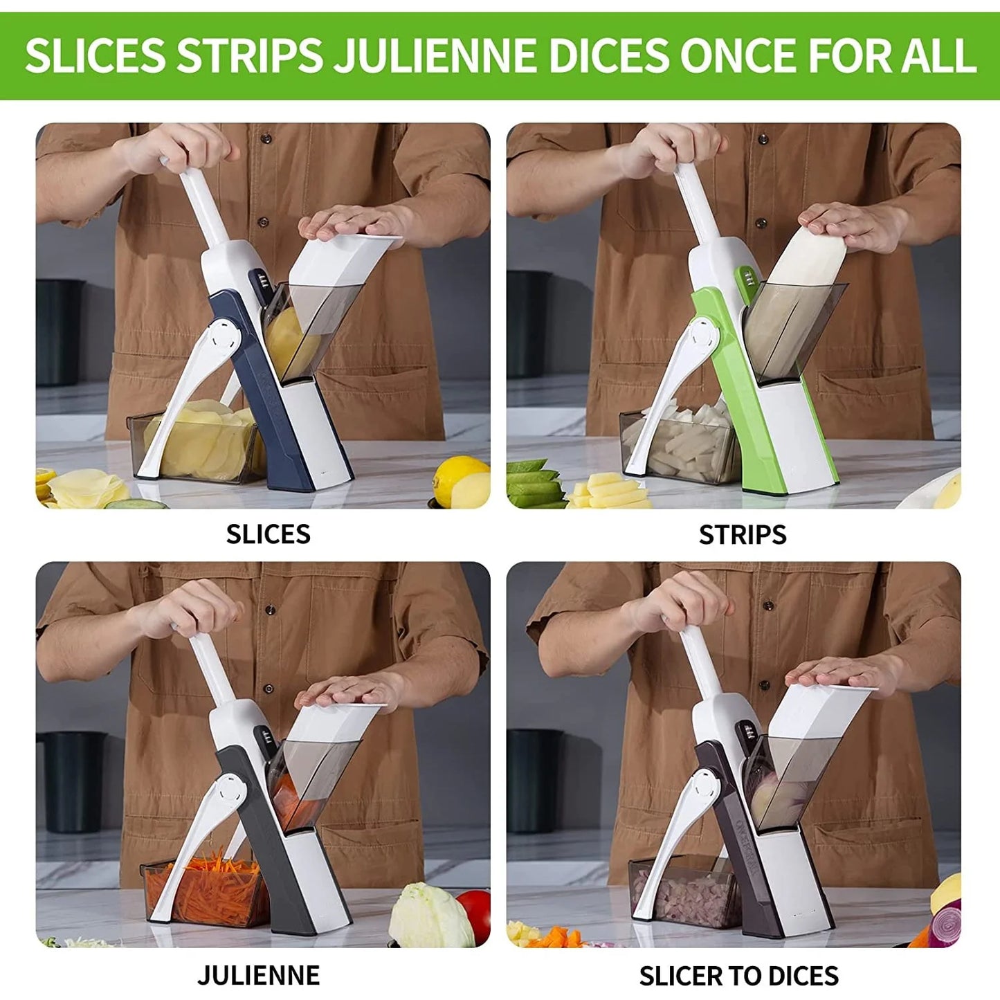 13-in-1 Manual Vegetable Cutter Chopper & Slicer