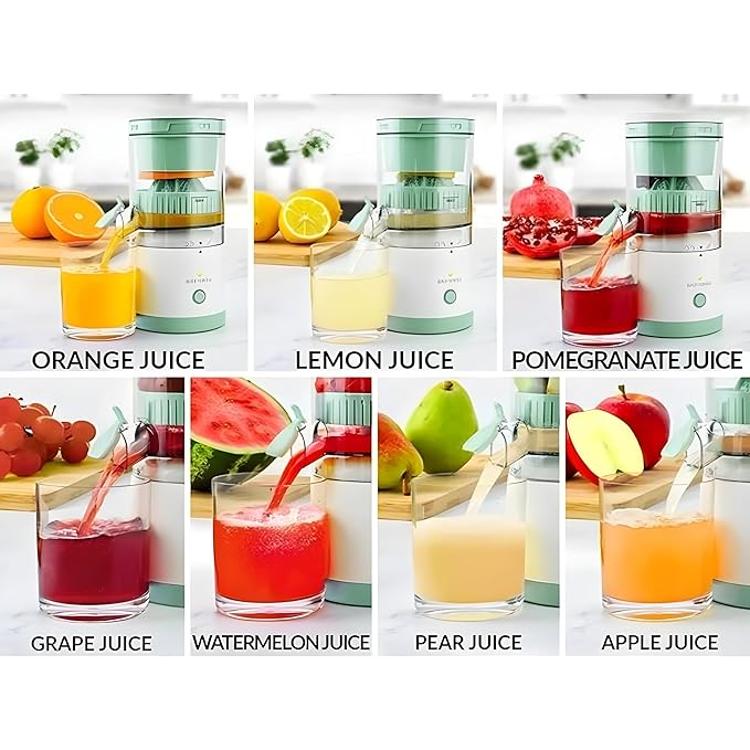 Portable Electric Citrus Squeezer & Juicer – 80W Motor, 360° Rotating Press