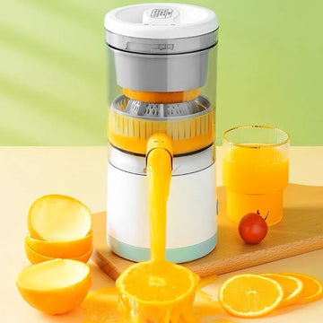Portable Electric Citrus Squeezer & Juicer – 80W Motor, 360° Rotating Press