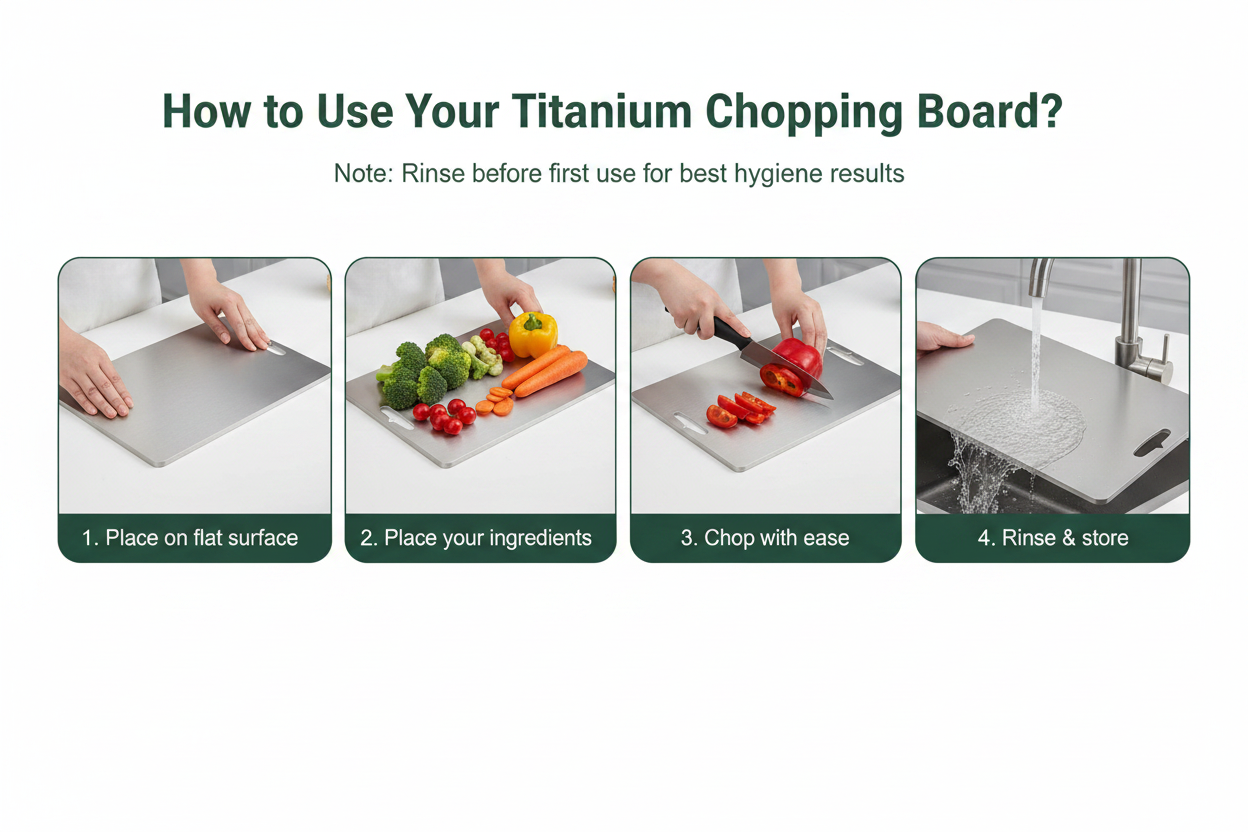 Titanium Chopping Board How to Use Slide