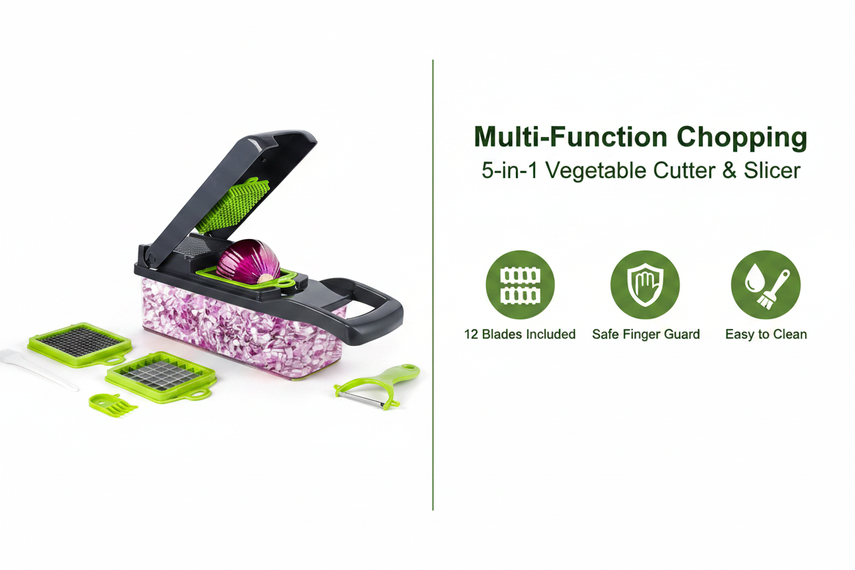 Vegetable Cutter Feature Slide